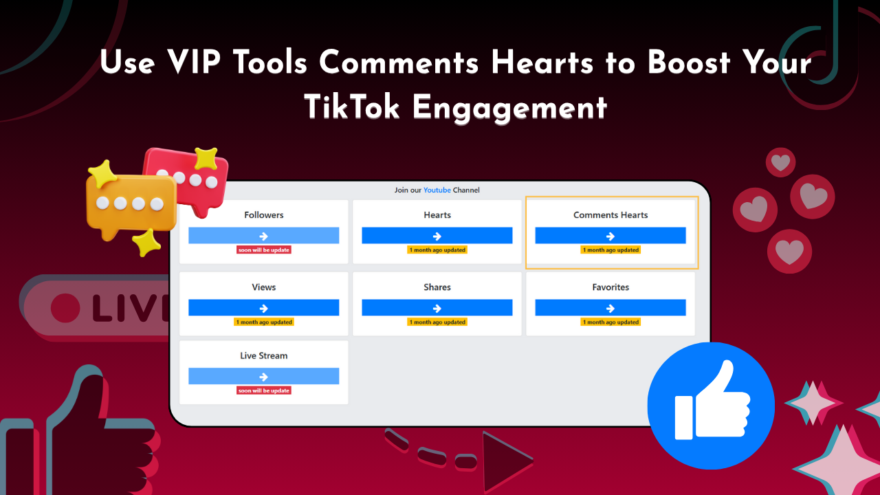 VIP Tools Comments Hearts